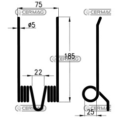Muelle para prensa de cosechadora 55592 | NewgardenAgri.com