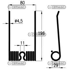 Muelle para prensa de cosechadora 55615 | NewgardenAgri.com