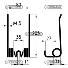 Muelle para prensa de cosechadora 55694 | NewgardenAgri.com