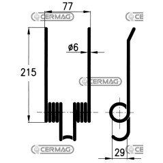 Muelle para empacadora cosechadora 55860 | NewgardenAgri.com