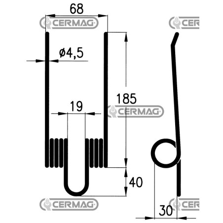 Muelle para prensa de cosechadora 55867 | NewgardenAgri.com
