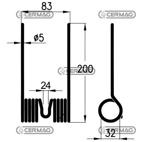 Muelle para prensa de cosechadora 56396 | NewgardenAgri.com
