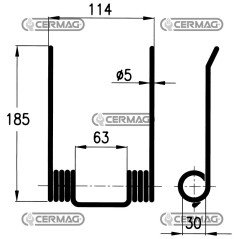 Muelle para prensa de cosechadora 56442 | NewgardenAgri.com