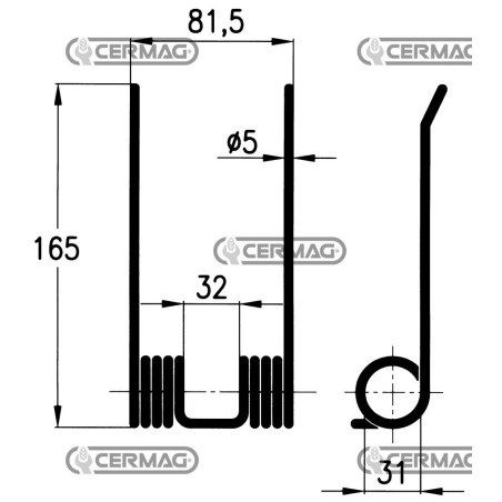 Muelle para prensa de cosechadora 56444 | NewgardenAgri.com