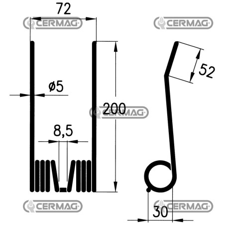 Molla per pressa raccoglitrice 56447 | NewgardenAgri.com