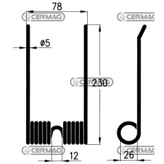 Muelle para prensa de cosechadora 56449 | NewgardenAgri.com