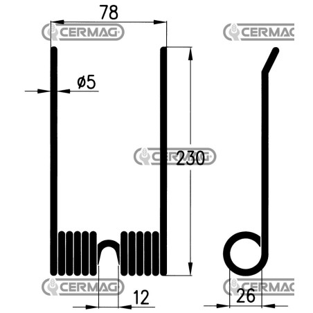 Feder für Erntemaschine 56449 | NewgardenAgri.com