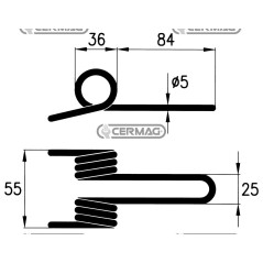 Molla per pressa raccoglitrice 56453 | NewgardenAgri.com