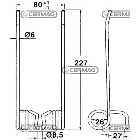 Muelle para prensa de cosechadora 56673 | NewgardenAgri.com