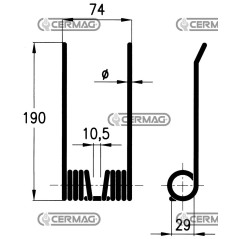 Molla per pressa raccoglitrice 56811 | NewgardenAgri.com