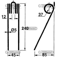 Spring for belt/chain rake 56660 | NewgardenAgri.com