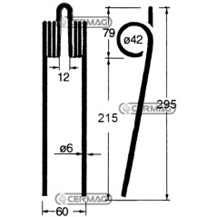 Muelle para rastrillo de correa/cadena 56662 | NewgardenAgri.com