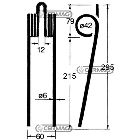 Spring for belt/chain rake 56662 | NewgardenAgri.com