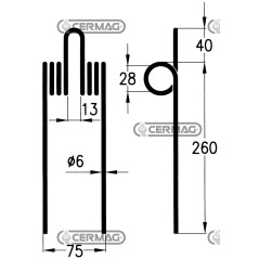 Muelle para rastrillo de peine 55542 | NewgardenAgri.com