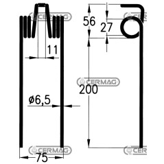 Muelle para rastrillo de peine 55558 | NewgardenAgri.com