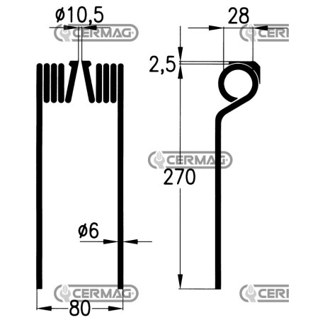 Spring for comb rake 55559 | NewgardenAgri.com