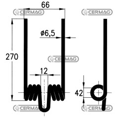 Muelle para rastrillo de peine 56433 | NewgardenAgri.com