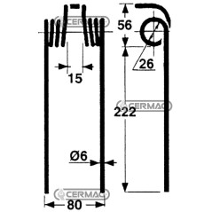Muelle para rastrillo de peine 56667 | NewgardenAgri.com