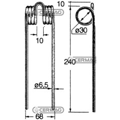 Muelle para rastrillo de peine 56668 | NewgardenAgri.com