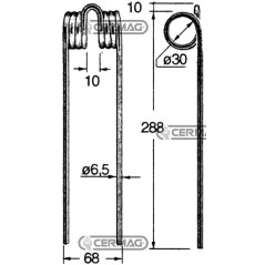 Muelle para rastrillo de peine 56669 | NewgardenAgri.com