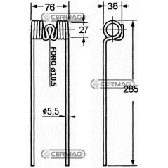 Muelle para rastrillo de peine 57135 | NewgardenAgri.com
