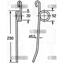Muelle para rastrillo de peine 57136 | NewgardenAgri.com