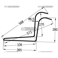 Resorte para rastrillo de estrella 55882 | NewgardenAgri.com