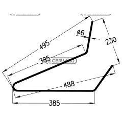 Resorte para rastrillo de estrella 56422 | NewgardenAgri.com