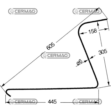 Resorte para rastrillo de estrella 56655 | NewgardenAgri.com