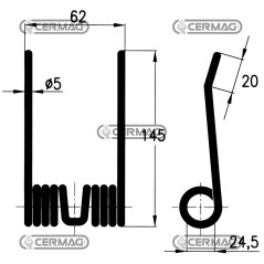Resorte para la empacadora cosechadora 56465 | NewgardenAgri.com