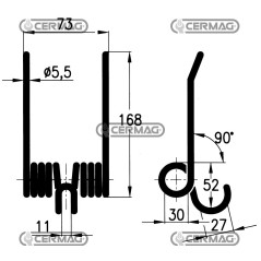 Muelle para cosechadora de pacas redondas 56466 | NewgardenAgri.com