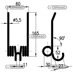 Muelle para cosechadora de pacas redondas 56468 | NewgardenAgri.com