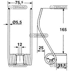 Molla per rotopressa raccoglitrice 56677 | NewgardenAgri.com