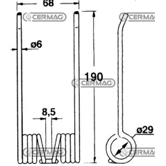 Muelle para cosechadora de pacas redondas 56684 | NewgardenAgri.com