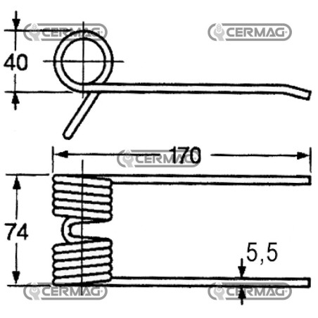 Muelle para cosechadora de pacas redondas 56922 | NewgardenAgri.com