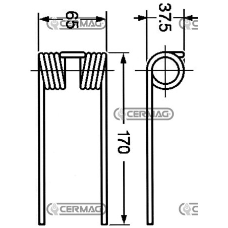 Muelle para cosechadora de pacas redondas 57295 | NewgardenAgri.com