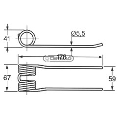 Muelle para cosechadora de pacas redondas 57474 | NewgardenAgri.com