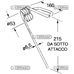 Dente anteriore per seminatrice standard 55880 | NewgardenAgri.com