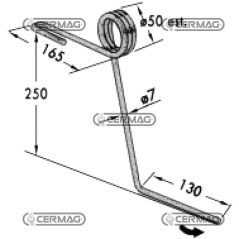 Dente per seminatrice tipo lungo 57429 | NewgardenAgri.com