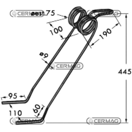 Seeder tooth 57430 | NewgardenAgri.com