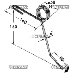 Dente posteriore per seminatrice 57434 | NewgardenAgri.com