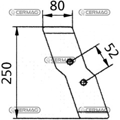 PUNTA PER VOMERE DESTRA - MORO ARATRI 57341