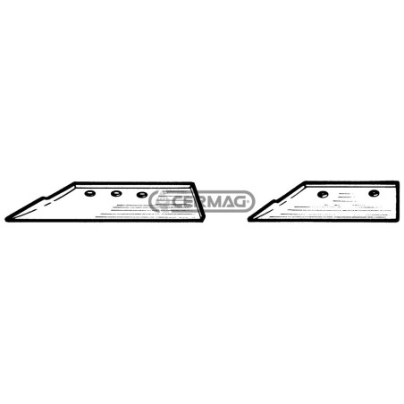 Rejas de arado de acero al silicio para cuerpos cincelados, perforados y pintados NARDI 56015 | NewgardenAgri.com