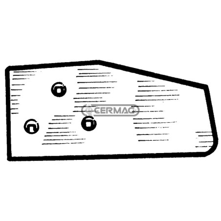 Tacón de acero al carbono SOGEMA, lado derecho 56094 | NewgardenAgri.com