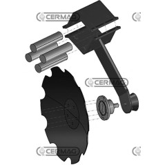 Soporte frontal para bastidor de discos de 4 orificios CxD 80x80 mm 55902 OFAS