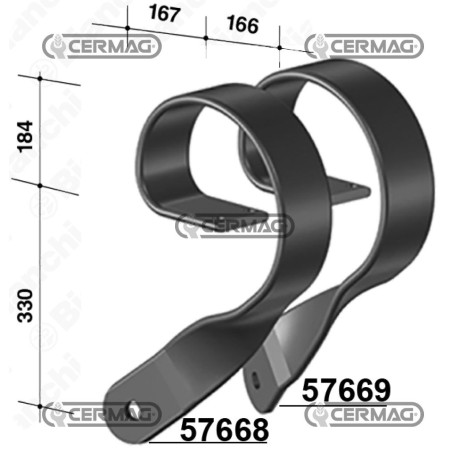 Resorte 100x16 para discos, lado izquierdo 57669 | NewgardenAgri.com