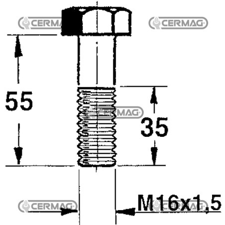 Vis à herse Filetage M16x1,5 57095 | NewgardenAgri.com