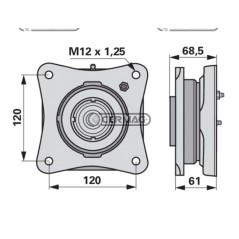 Support de palier oscillant H60 (Original) 57493 Original Maschio - Gaspardo
