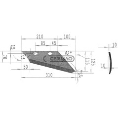 Vomerino sinistro VOGEL &- NOOT 57379 | NewgardenAgri.com