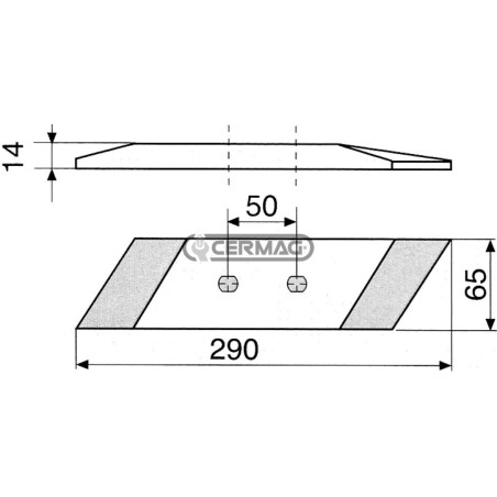 Punta reversible derecha VOGEL &amp- NOOT 57380
